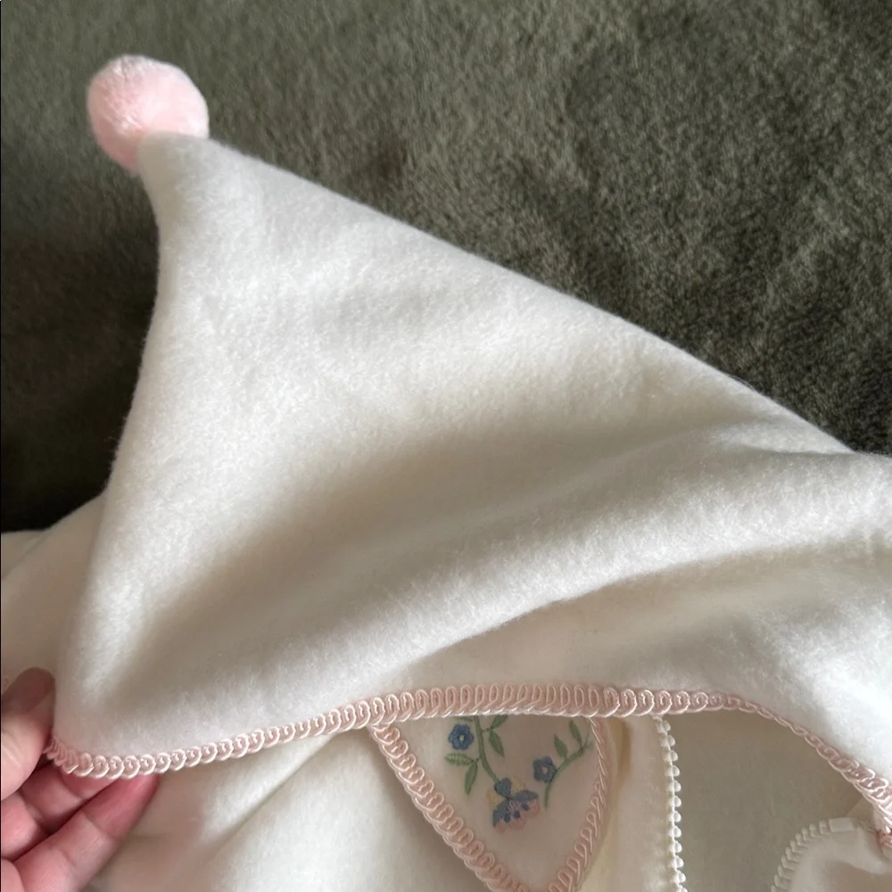 Vintage CC Baby Floral Embroidered Baby Bunting Snowsuit 0-3 Months